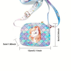 Girls Unicorn Crossbody Bag with Coin Purse