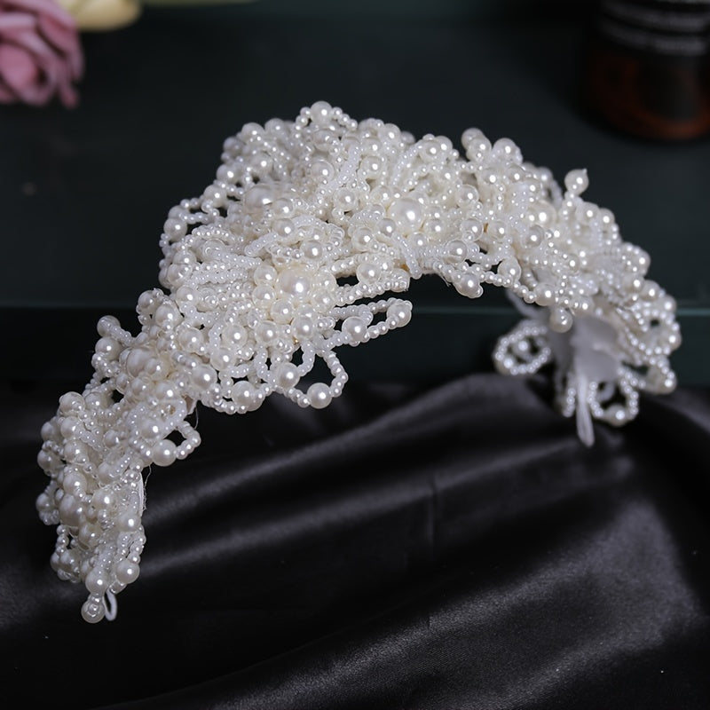Pearl Crown Princess Wedding Bridal Tiara Headwear