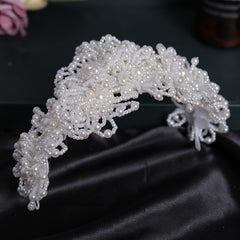 Pearl Crown Princess Wedding Bridal Tiara Headwear