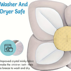 Cartoon Flower Bath Mat for Babies Bathing Pouch Seat Cushion