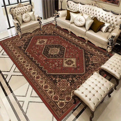 Vintage Boho Area Rug Stain Resistant Non Shedding Floral Floor Mat