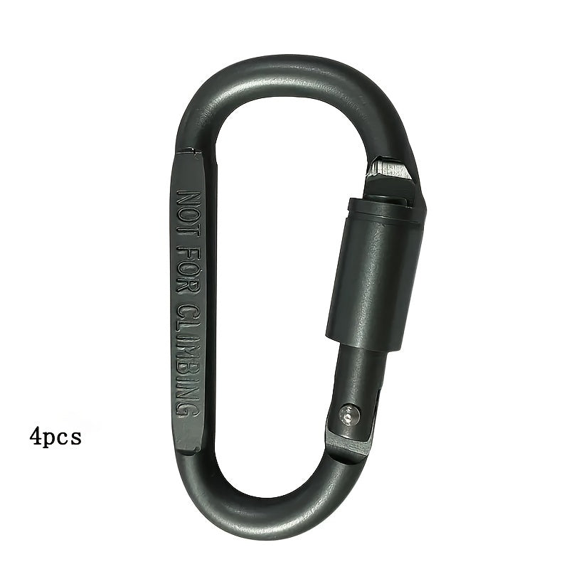 6pcs D Carabiner Lock Portable Hanging Buckle Aluminum Backpack Outdoor Camping
