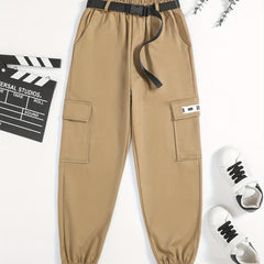 Kids Regular Cargo Pants For Spring & Summer & Autumn