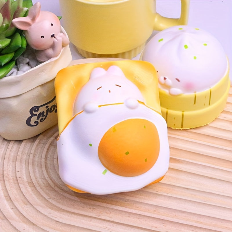 Baking Toast Food Toy Soft Pinch Music Slow Rebound