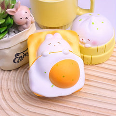 Baking Toast Food Toy Soft Pinch Music Slow Rebound
