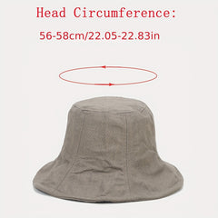 Japanese Literary Bucket Hat Foldable Sun Protection Hat