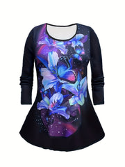 Butterfly Print Long Sleeve Tee & Leggings Set