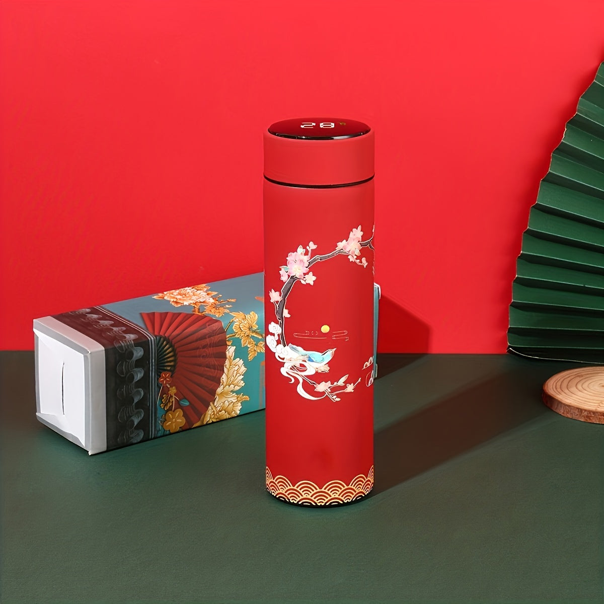 Chinese Style Insulated Tea Cup with Temp Display