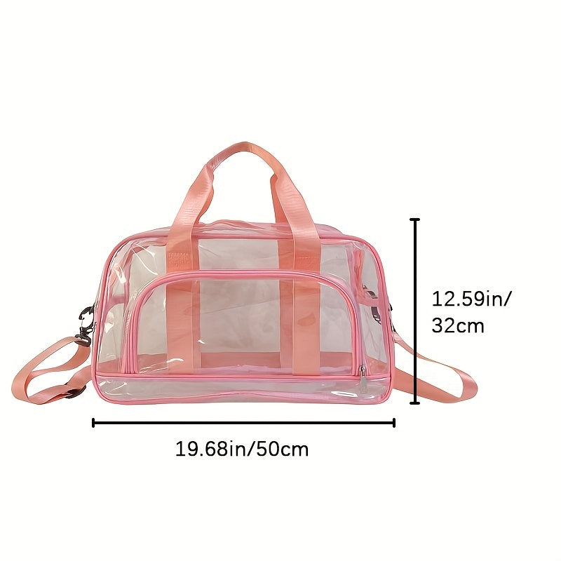 Transparent Travel Bag Large Capacity PVC Handbag Fitness Storage Beach Bag