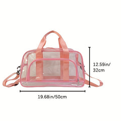 Transparent Travel Bag Large Capacity PVC Handbag Fitness Storage Beach Bag