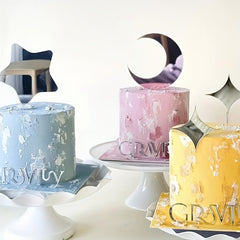 11pcs Star Moon Acrylic Cake Insert Card Baby's First Birthday Cake Decoration