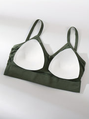 3pcs Solid Cami Tops Soft & Comfy Crop Top Women's Lingerie