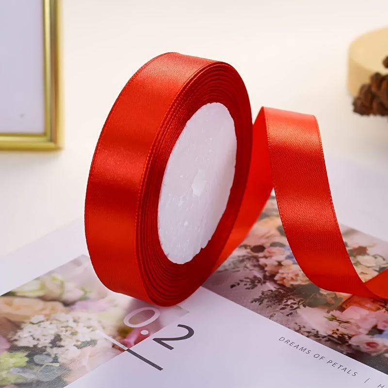 86m Polyester Stain Ribbon for Gift Wrapping, Bow Making, Wedding Deco