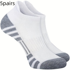 5 Pairs Men's Breathable Ankle Socks Spring Autumn Leisure Running Sports Socks