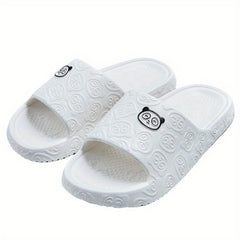 Men's Cartoon Print Slip On Platform Slides Unisex Casual Open Toe