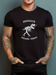 Men's Printed Leisure Sports T shirt Round Neck Tee Shirt