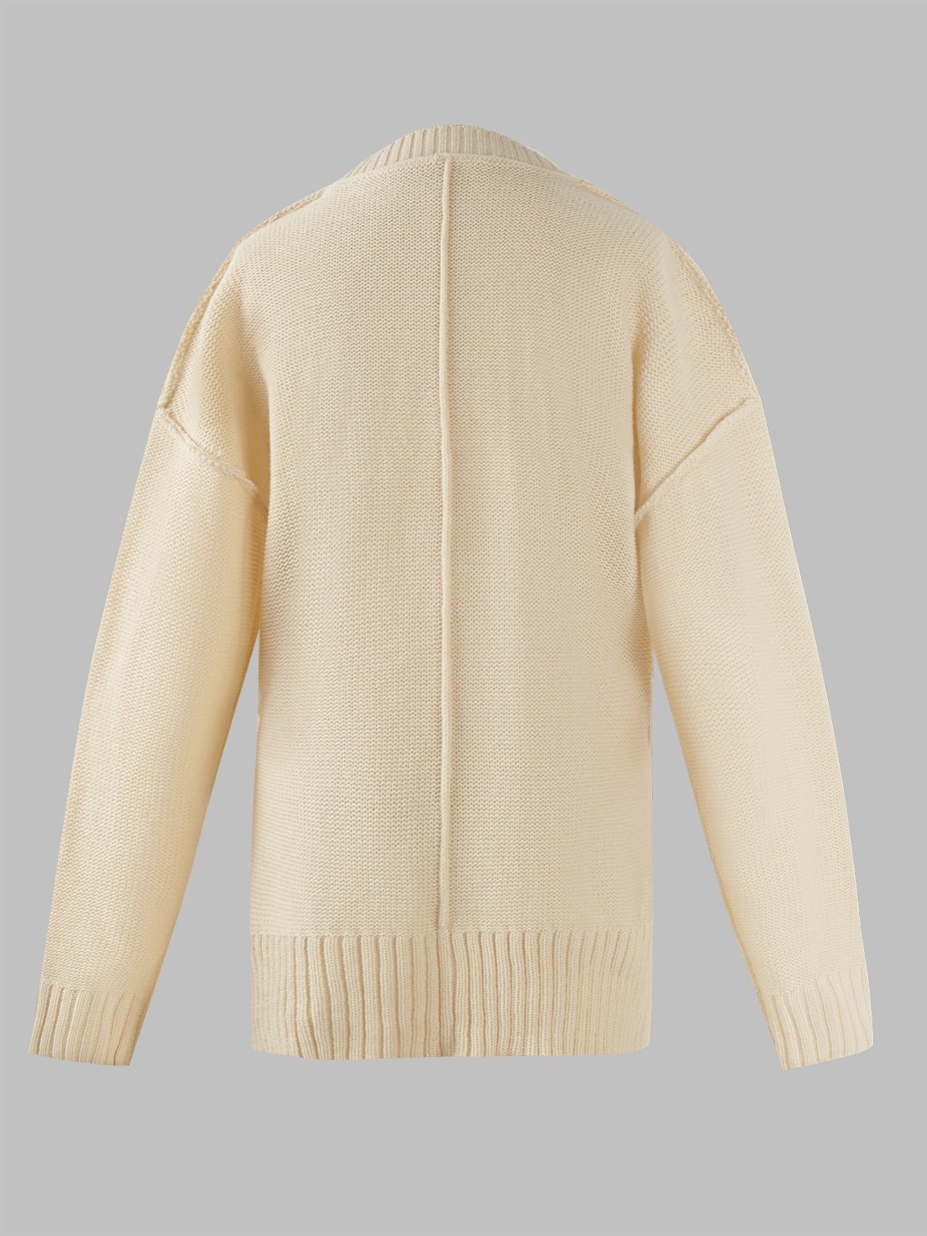 Casual Crew Neck Loose Knit Sweater Fall Winter Women's Clothing