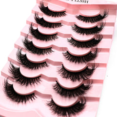 7 Pairs Thick Fluffy False Eyelashes Lengthening Lashes