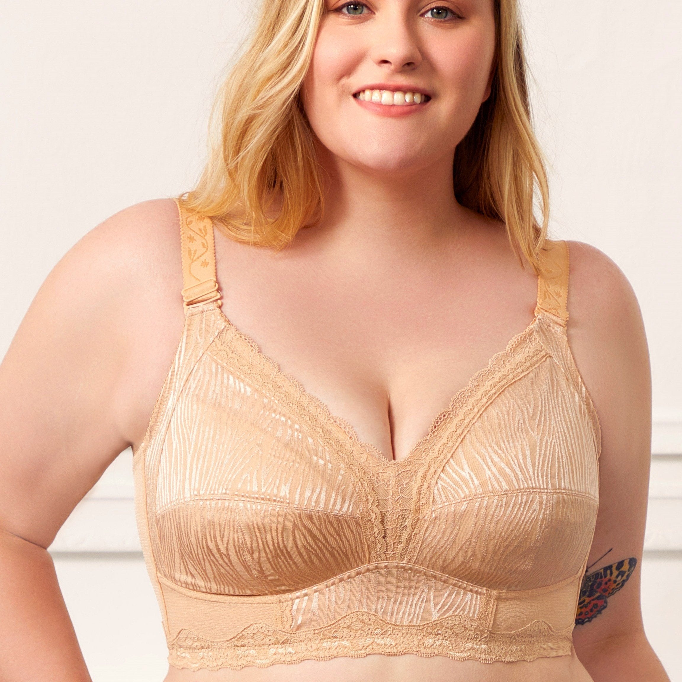 Floral Lace Wirefree Longline Bralette