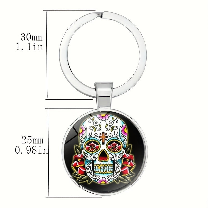 Vintage Skull Keychain for Men Bag Purse Charm