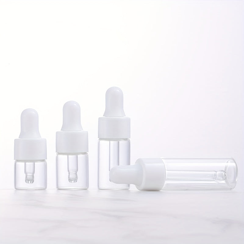 10pcs Clear Glass Dropper Vials for Essential Oils Perfume Travel