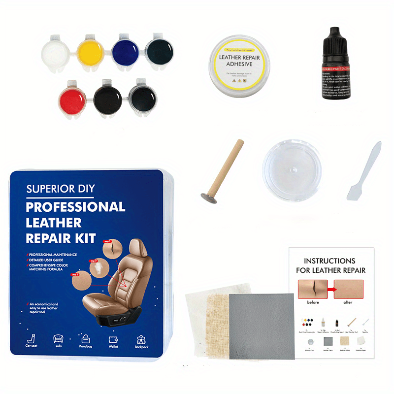 Car Leather Repair Cream Kit - DIY Seat Peeling Restoration