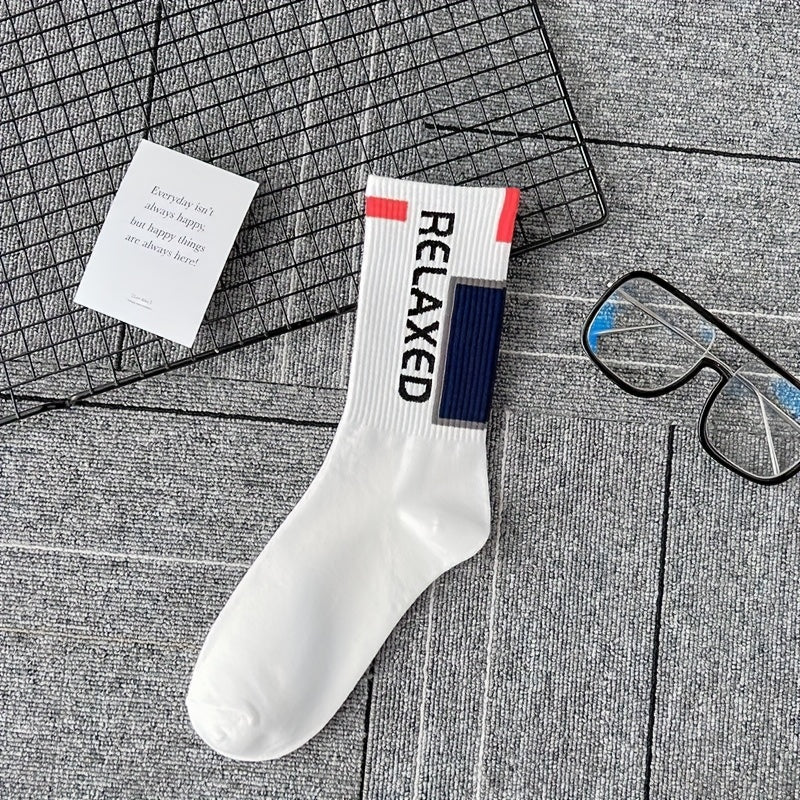 5 Pairs Men's Cotton Football Running Socks