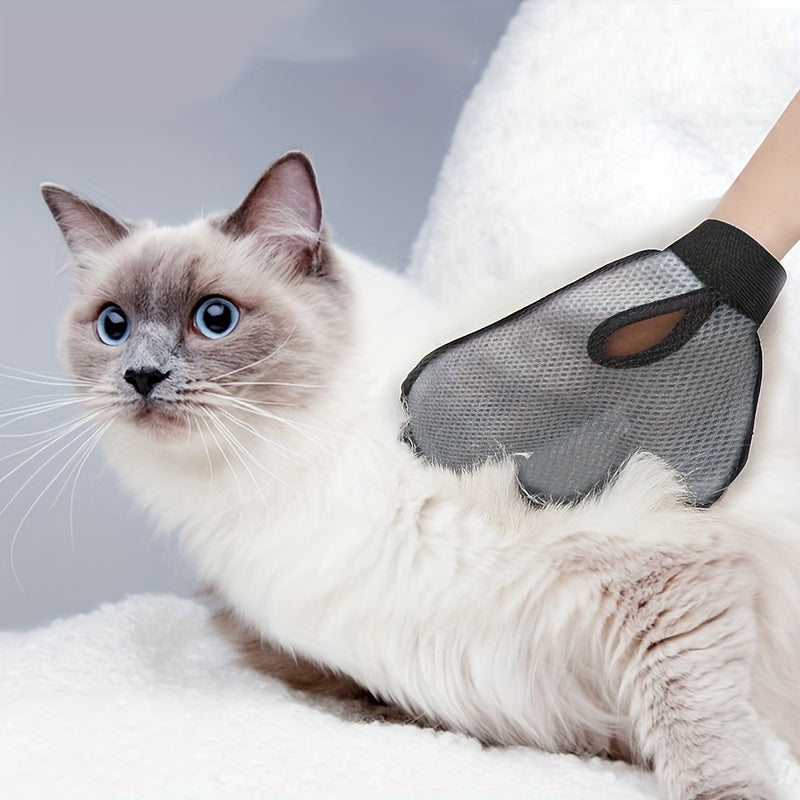 Pet Bath Grooming Glove With Tipped Pin Brush Dogs Cats Deshedding Groves