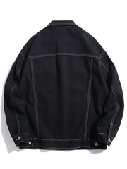 Men's Double Pocket Loose Denim Jacket