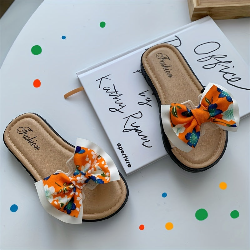 Girl's Bowknot Slippers Sweet Sandals