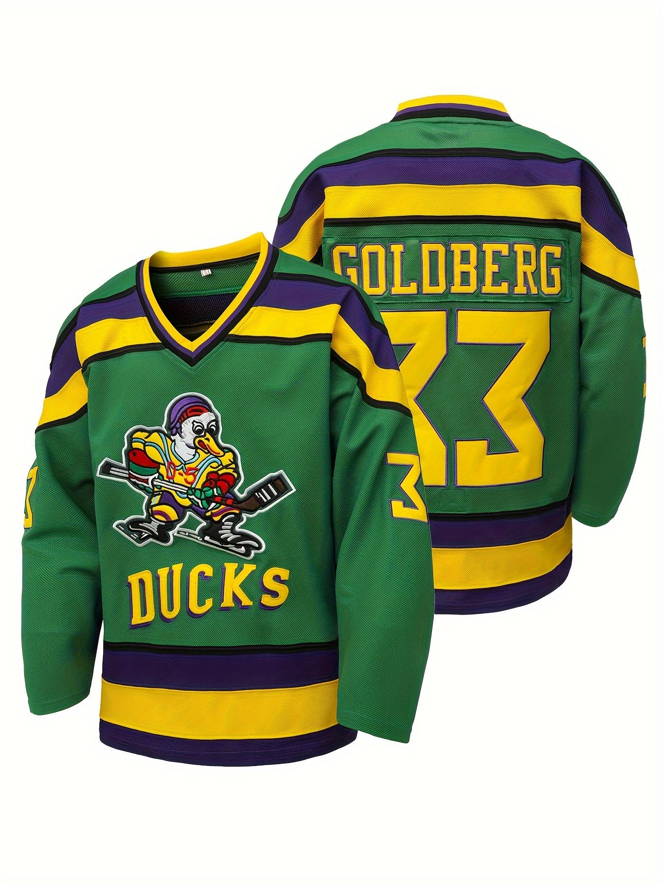 Men's Green Vintage Ice Hockey Jersey Sweatshirt
