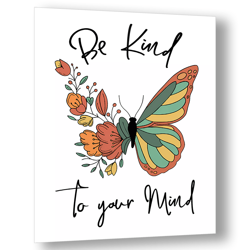 Be Kind To Your Mind Poster - Mental Health Awareness