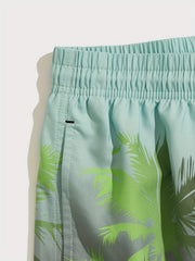 Palm Trees Gradient Print Quick dry Men's Swim Trunks