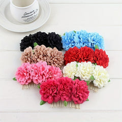 Flower Hair Comb Bridal Hair Comb Side Comb Floral Hair Accessories For Wedding