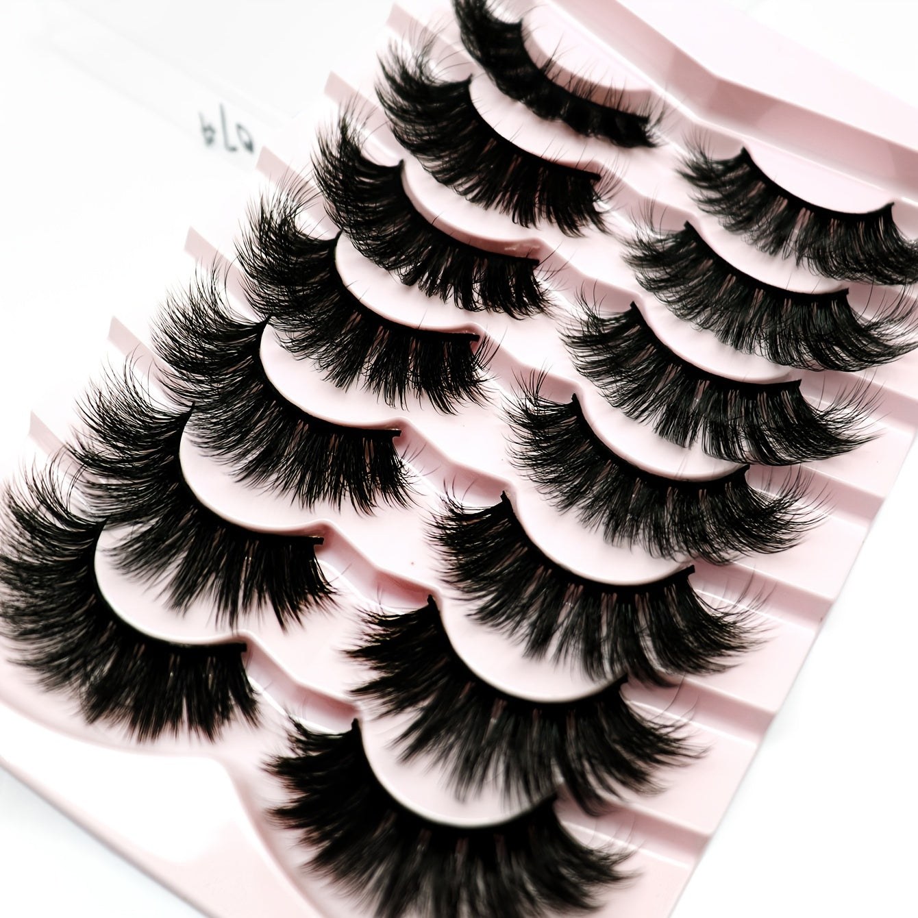 7 Pairs Full Strip Eyelashes Thick Curling 18mm Fluffy False Eyelashes