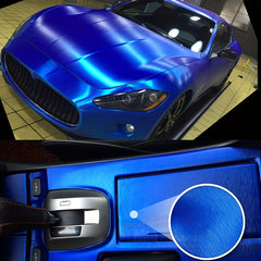 Brushed Metallic Aluminum Vinyl Wrap DIY Car Styling