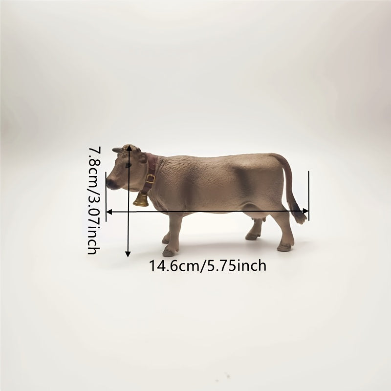 Farm World Animal Figurine Farm Toys for Birthday Gift Braunvieh Cow
