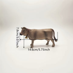 Farm World Animal Figurine Farm Toys for Birthday Gift Braunvieh Cow