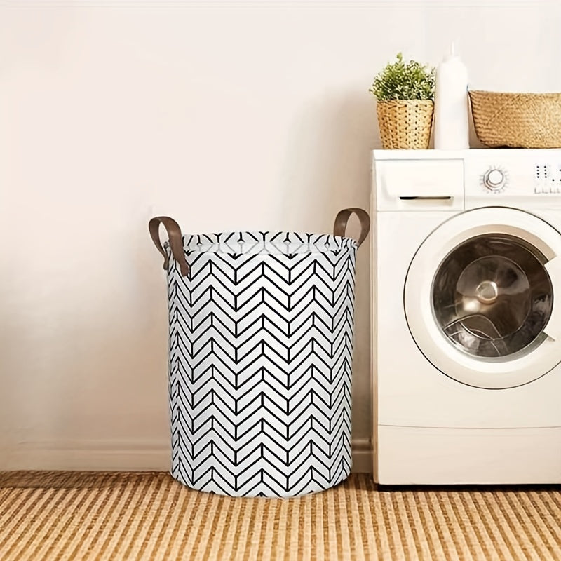 Plaid Storage Basket Foldable Dirty Clothes Household Organizer