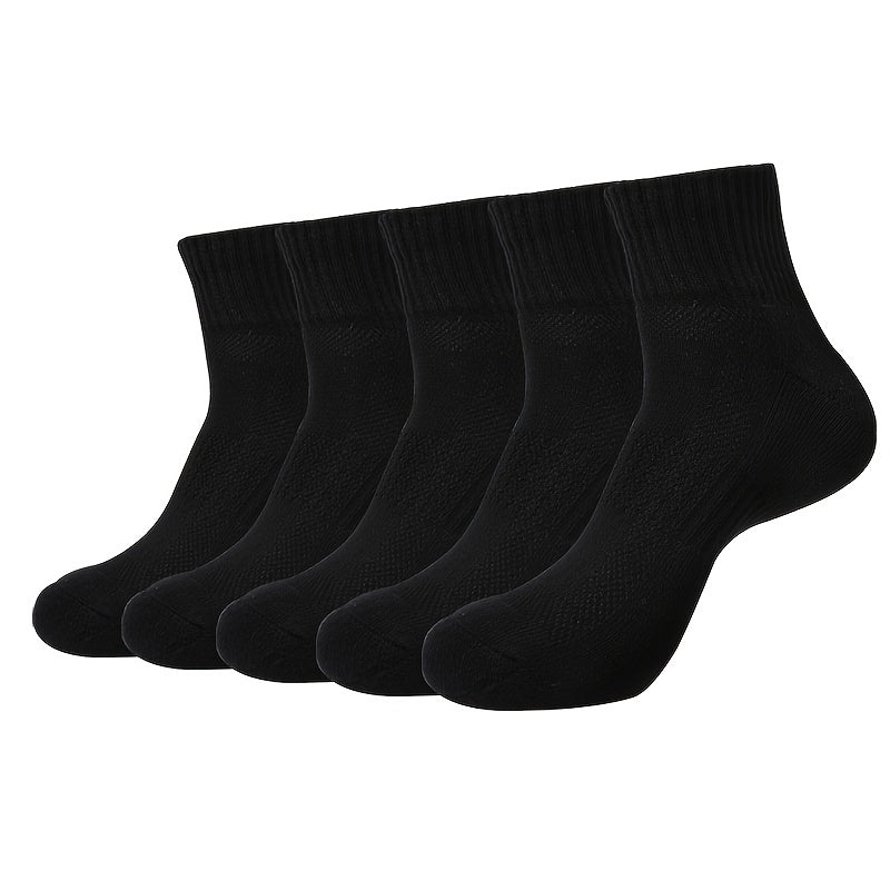 5 Pairs Athletic Cotton Socks for Running Training Daily Use
