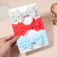 3pcs Baby Girl Bowknot Headbands Hair Accessories