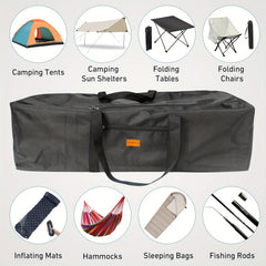 Waterproof Camping Equipment Bag - Fits Folding Tent Accessories