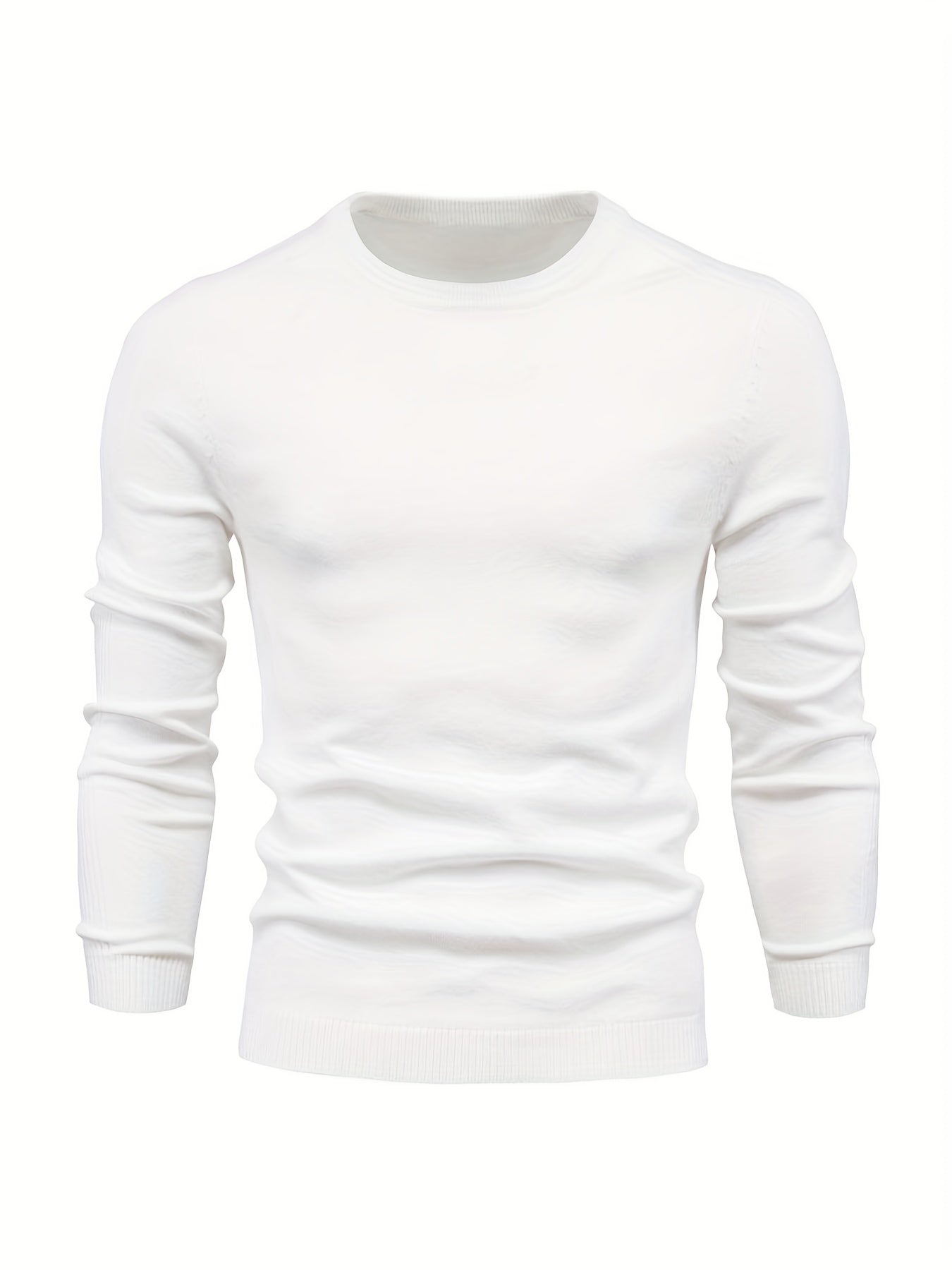 Men's Knitted Sweater Warm Crew Neck Pullover