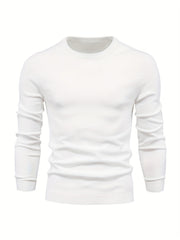 Men's Knitted Sweater Warm Crew Neck Pullover