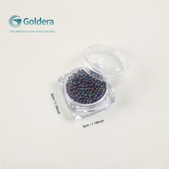 2mm Glass Bubble Beads for Crafts Nails Shoes Bags DIY Art Resin Crafting