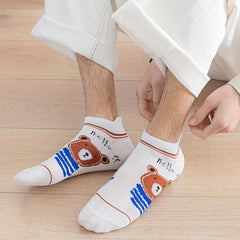 Boys Cartoon Animal Boat Socks Cotton Low Cut Ankle Socks