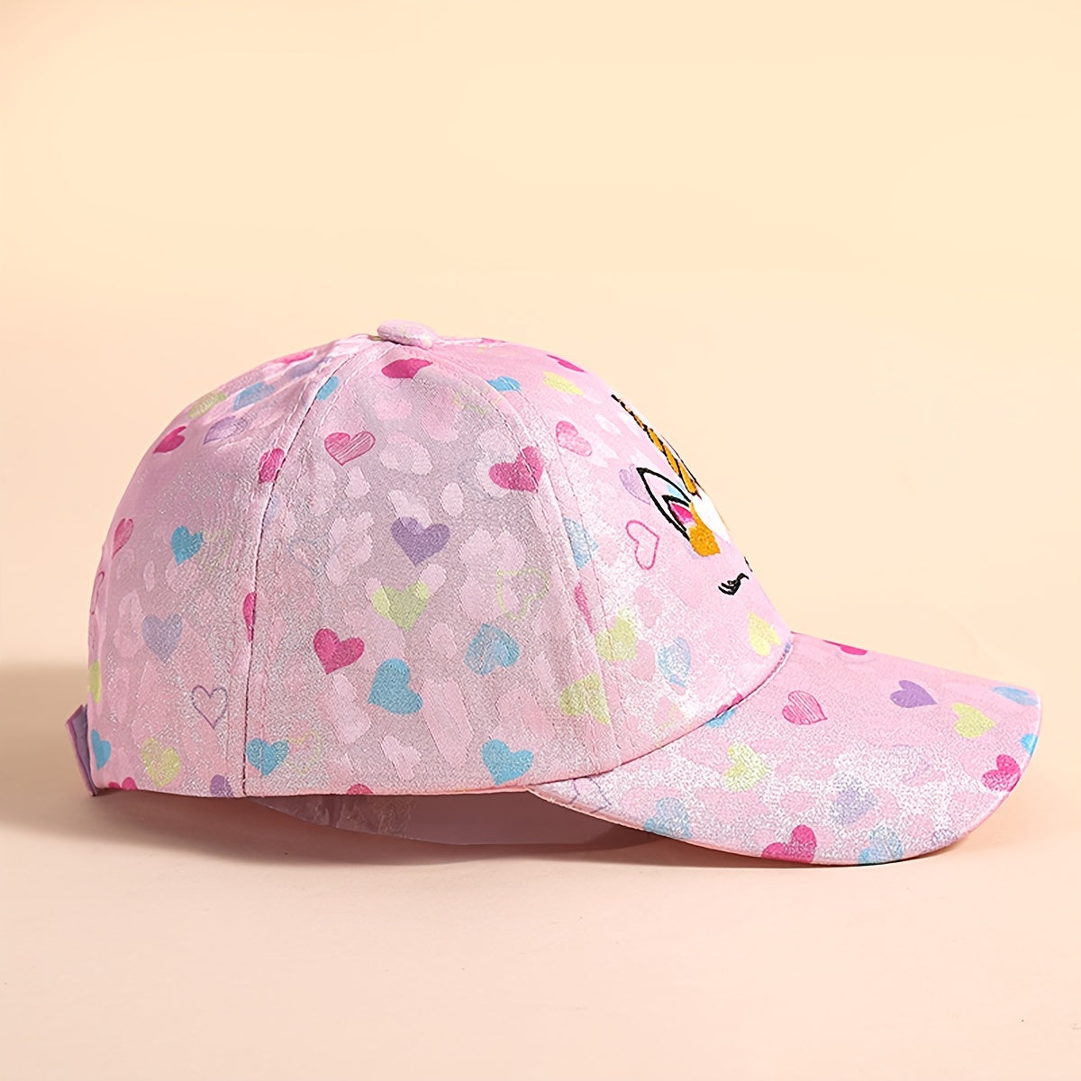 Unicorn Heart Print Kids Baseball Cap Sun Protection Hat