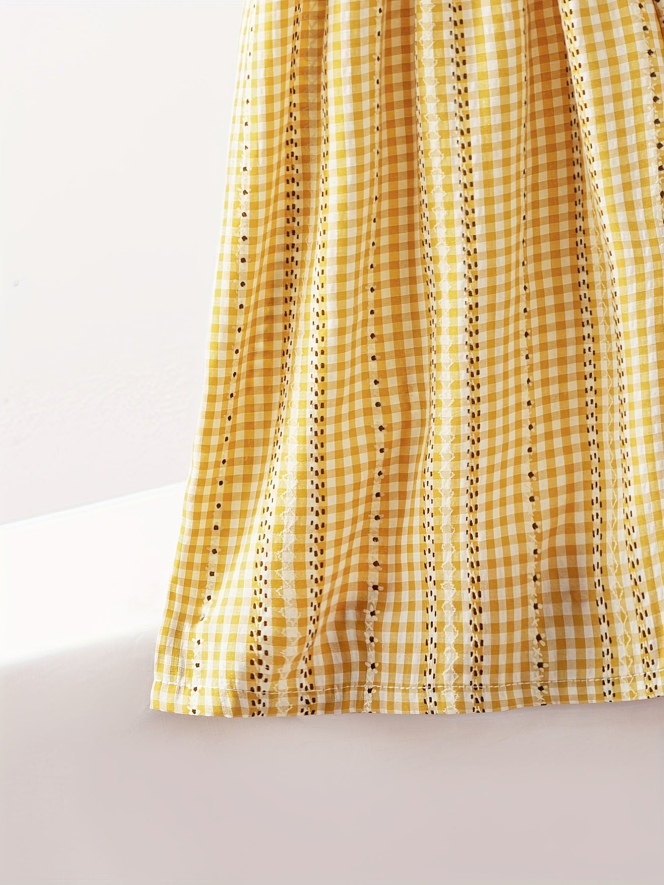 Girls Casual Plaid Loose Fit Pants For Kids Summer
