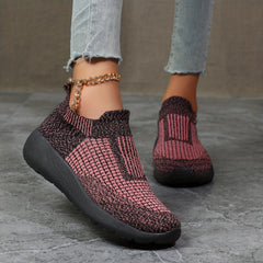 Women's Wedge Slip On Sneakers Breathable Walking Shoes