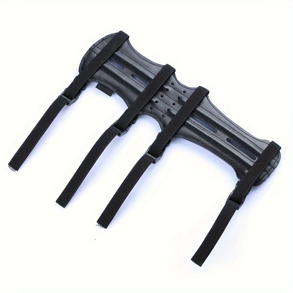 Archery Leather Arm Guard Long 4 Straps Forearm Protective Gear
